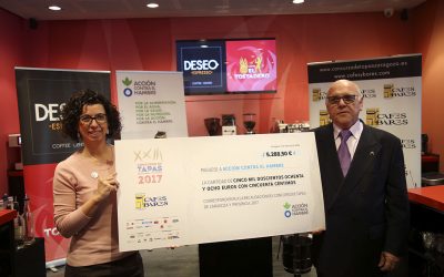 Cafés y Bares entrega los más de 5.000 euros recaudados durante el Concurso de Tapas de Zaragoza