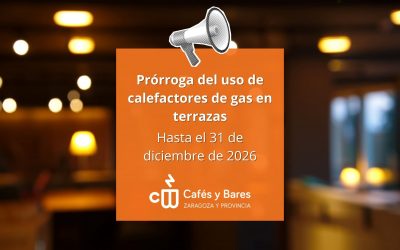 El Ayuntamiento de Zaragoza prorroga hasta diciembre de 2026 el uso de calefactores de gas en terrazas de veladores